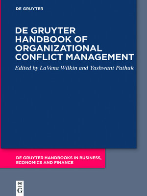 cover image of De Gruyter Handbook of Organizational Conflict Management